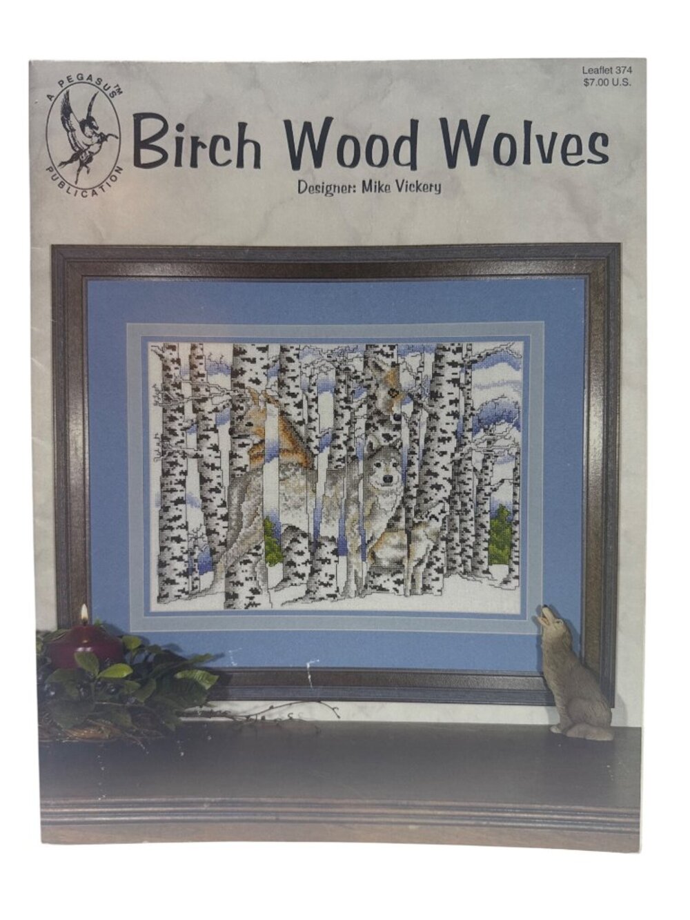 Birch Wood Wolves Counted Cross Stitch Pattern Leaflet By Pegasus Originals 1996